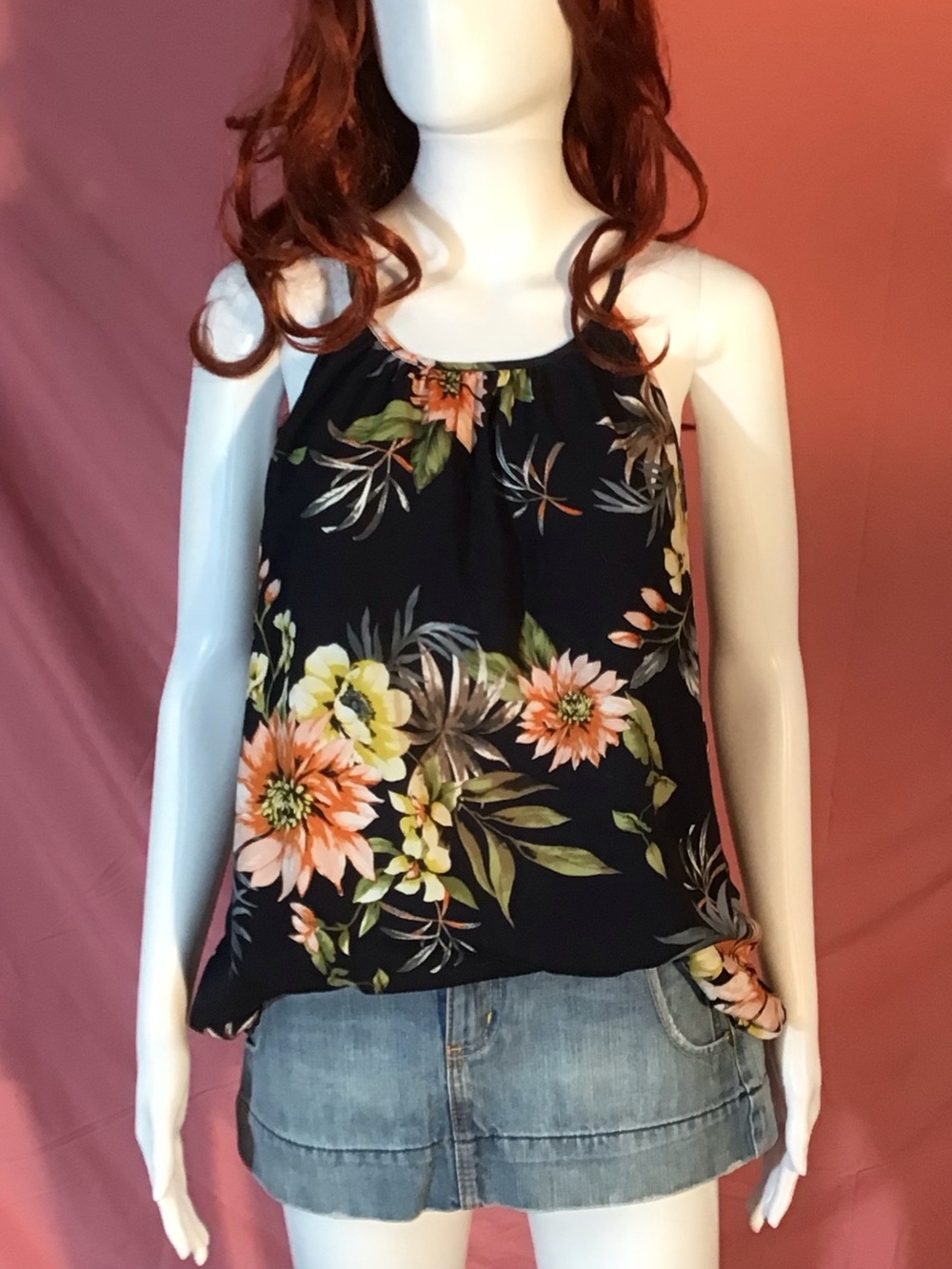 Mind Code Floral Halter Top